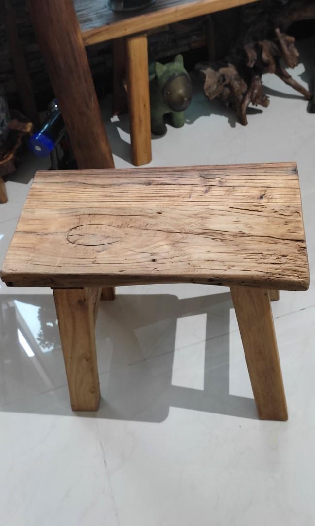 Old elm wood door bench, Furniture & Home Living, Furniture, Chairs on