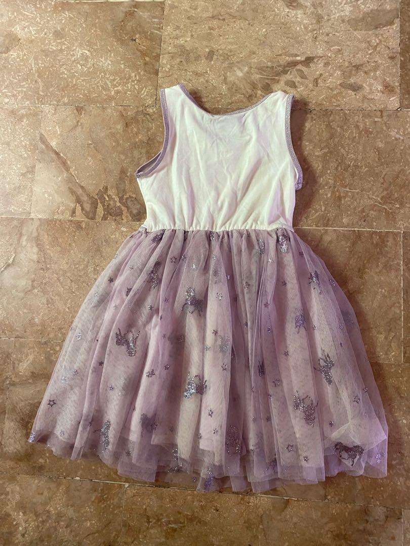 Pink Violet unicorn tulle dress