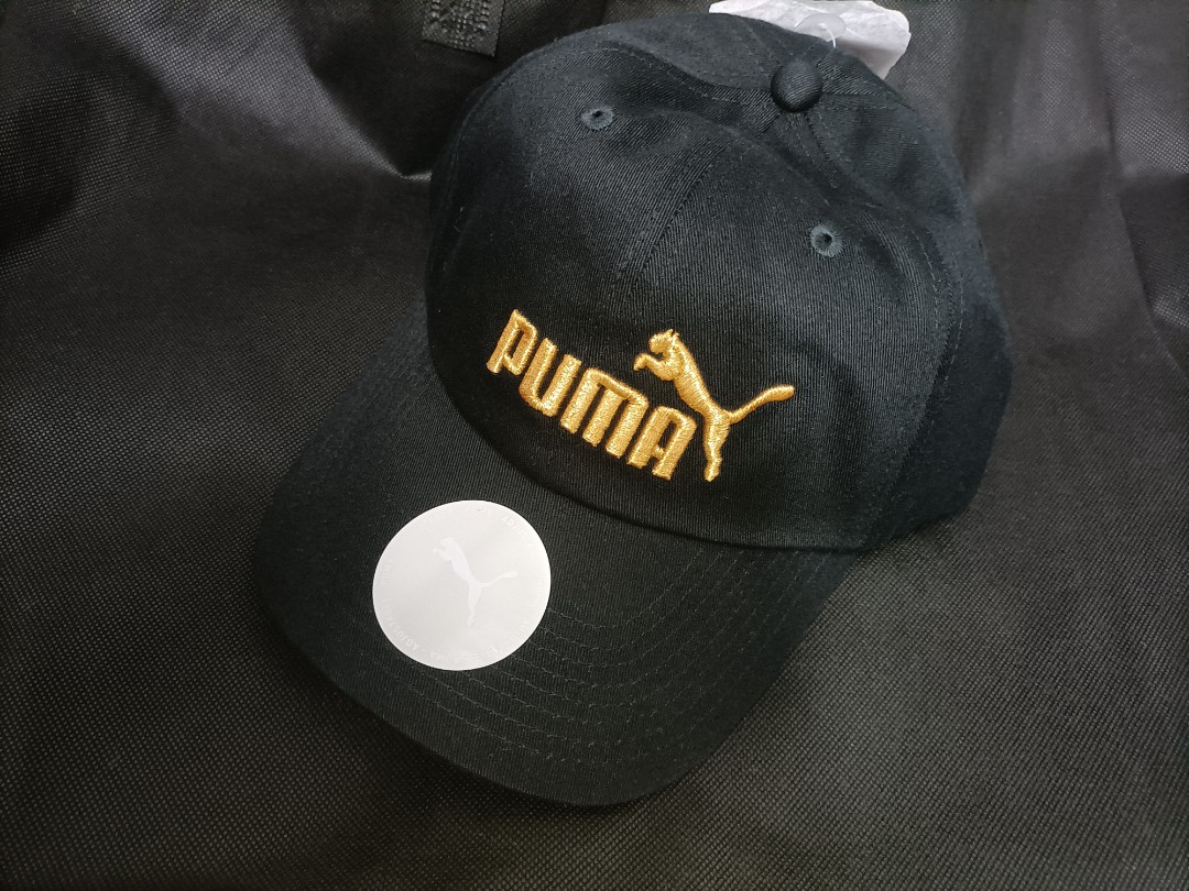 Black and shop gold puma hat