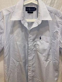 Ralph Lauren 16-33 checkered button up shirt formal