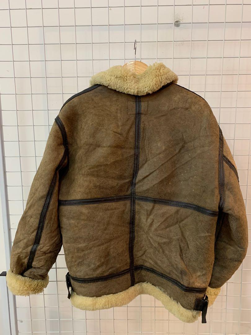 rare 60s us sheepskin type b-3 jacket schott zip emar, Men's Fashion ...