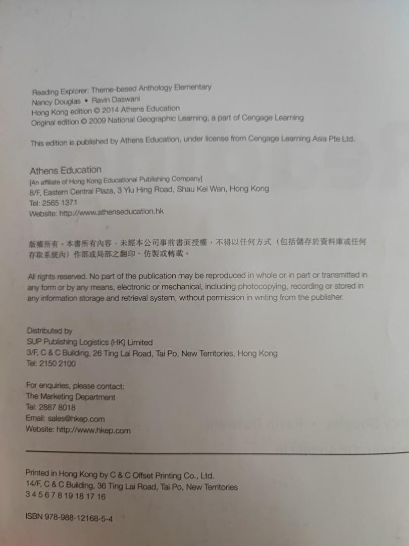 Reading Explorer Theme-based Anthology Elementary, 興趣及遊戲, 書本 & 文具, 教科書 ...