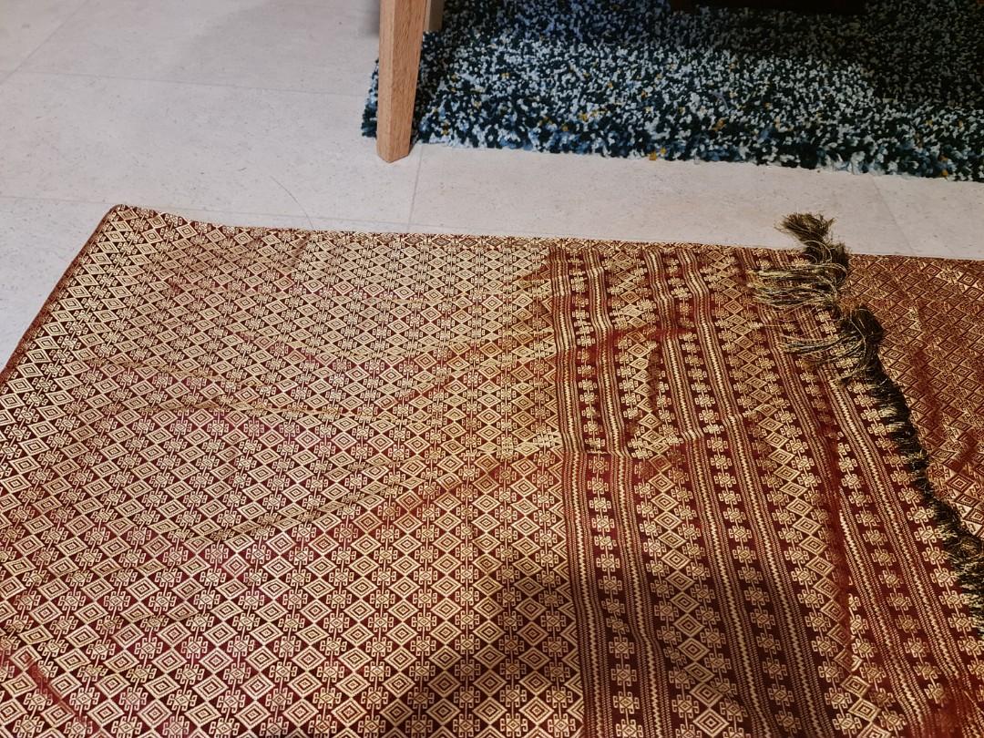 Reversible balinese ikat table runner 2.5m by 60 cm, Furniture & Home