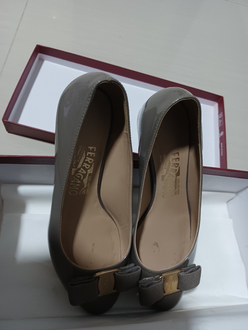 Authentic Salvatore Ferragamo 5 1 2 D Rosso Naplakcalf Women s