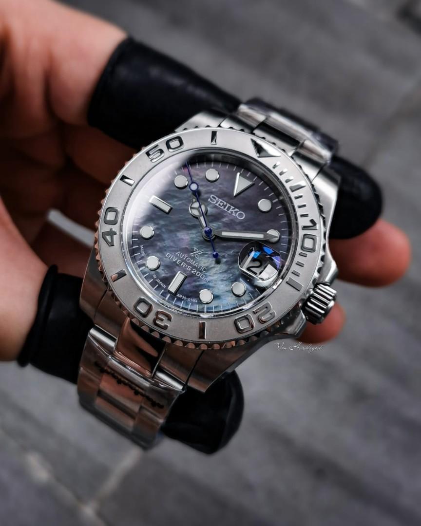 Seiko X Yacht Master Pearl ( rolex homage), Men's Fashion, Watches &  Accessories, Watches on Carousell