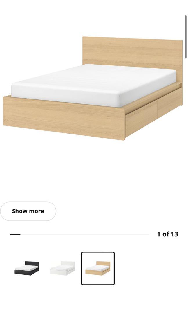 Selling Ikea Malm bed frame and mattress, Furniture & Home Living