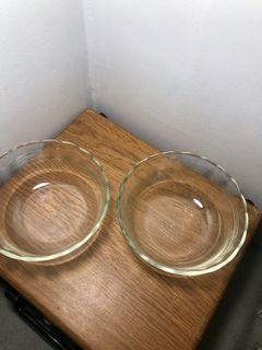 Set of 2: Pyrex Clear Glass Bowls