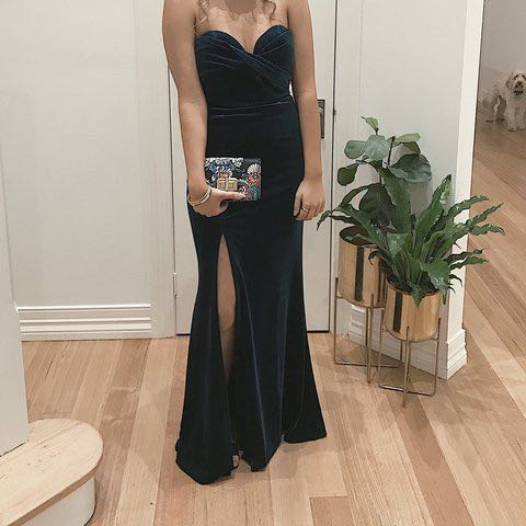 Sheike emerald top green dress