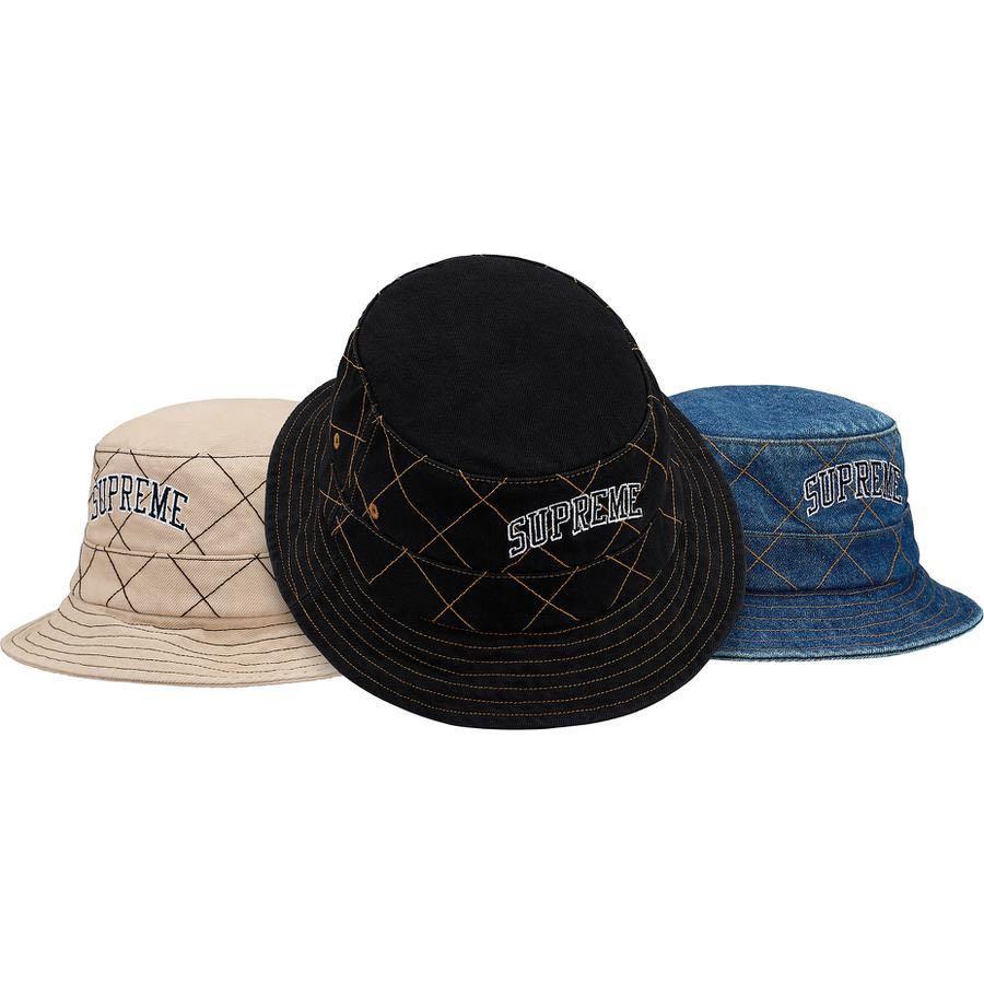 S/M] SUPREME 18 FW Supreme Diamond Stitch Crusher 黑色漁夫帽, 他的 