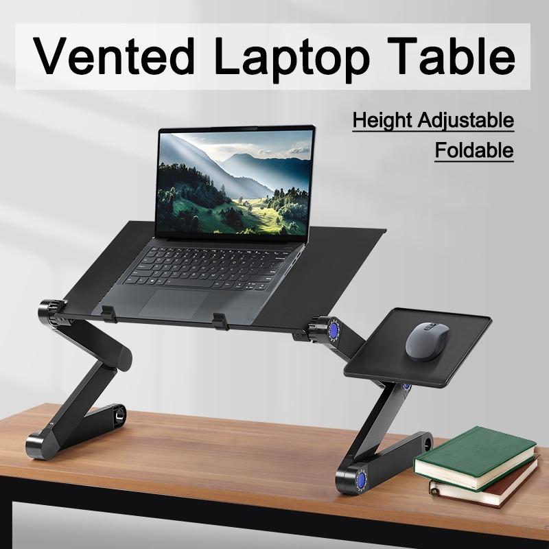Portable Adjustable Aluminum Laptop Desk Ergonomic TV Bed Tray PC Table Holder 