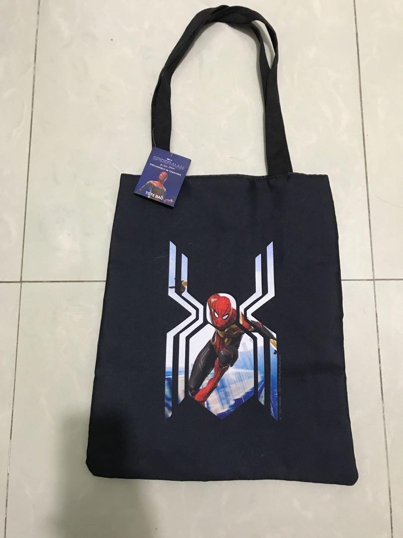 Spider man tote bag clearance