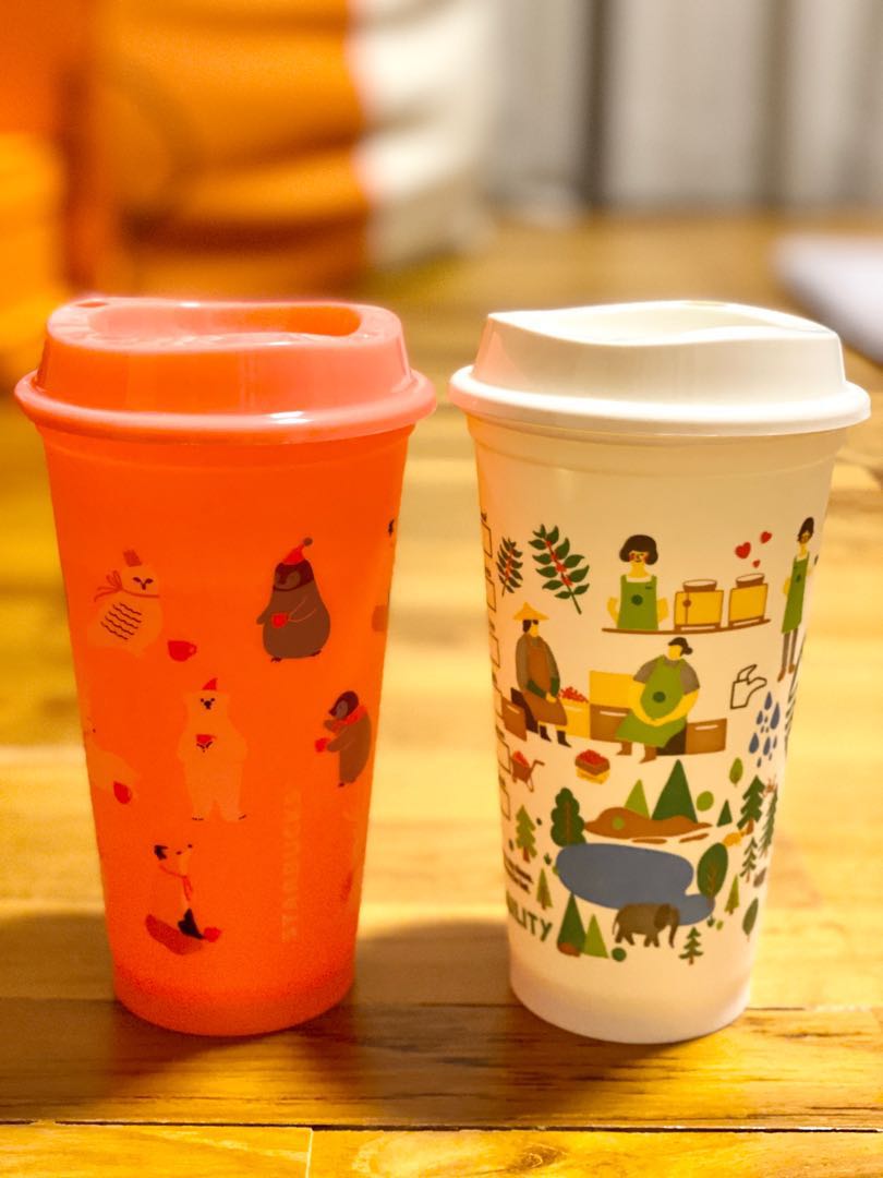 Starbucks Reusable Cups, Furniture & Home Living, Kitchenware