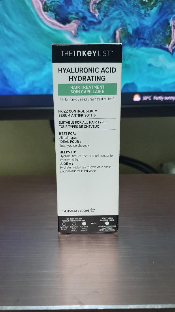 The Inkey List Hyaluronic Acid Hydrating Hair Treatment, Beauty