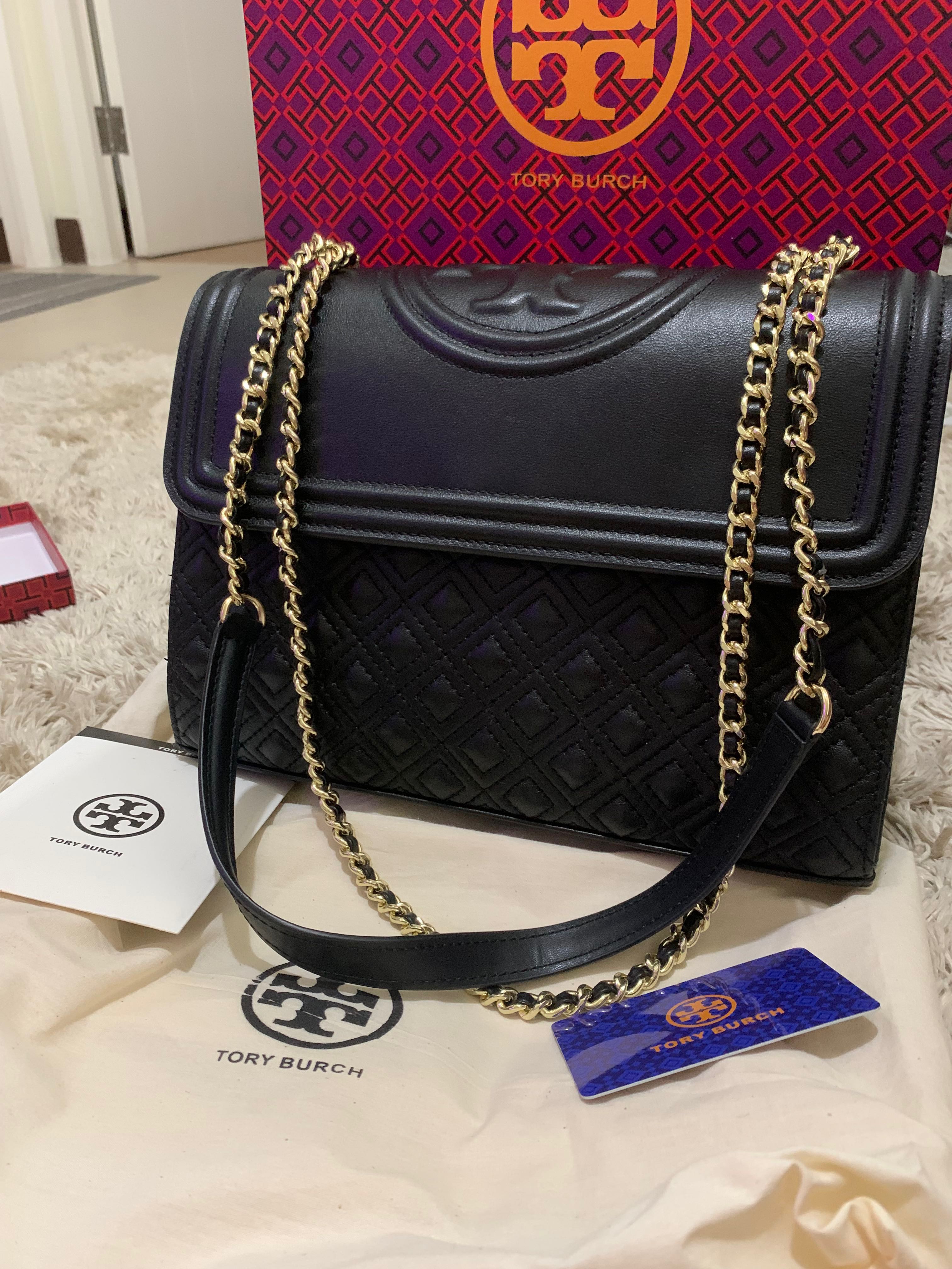 Tory Burch Authentic Large Fleming Convertible Norwood/Royal Green colour,  Luxury, Bags & Wallets on Carousell
