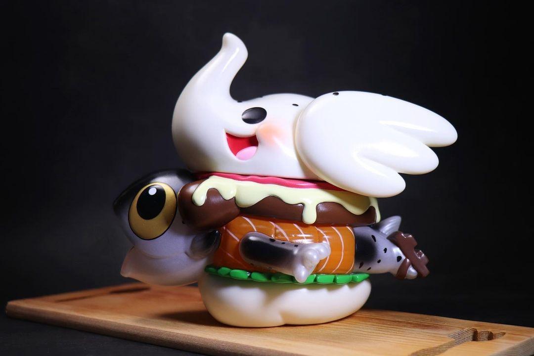 真黒 マグロバーガー ゾウさん フィギュア 限定// Unbox Elfie 