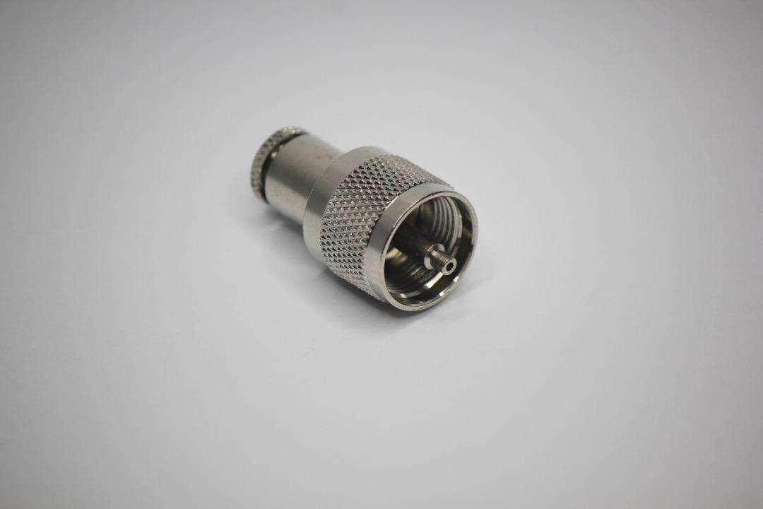 UHF PL259 FLAT TIP RG6 RG59, MALE SOLDERING PLUG CLAMP, COAX CONNECTOR