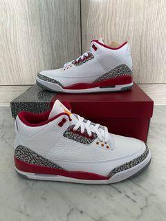 US 10.5 Air Jordan 3 Retro Cardinal Red