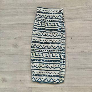 vintage bohemian midi wrap skirt