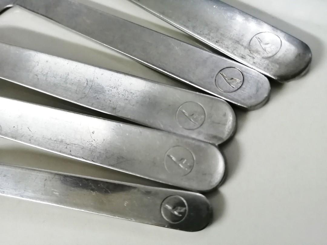 Vintage Lufthansa Airlines Cutlery Set (Category: Dinnerware & Cutlery) located in Malabon City. Submitted by audioscience (Listing ID 1176957003, Image 2). Description: Vintage Lufthansa Airlines Cutlery Set • 5-piece set • Good condition (signs of use) • Selling as is • Actual photos • What you see is what you get ✓ Payment via Gcash, BPI Family Bank Deposit, Palawan Express, LBC.