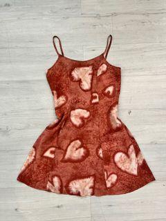 Vintage pink heart mini dress