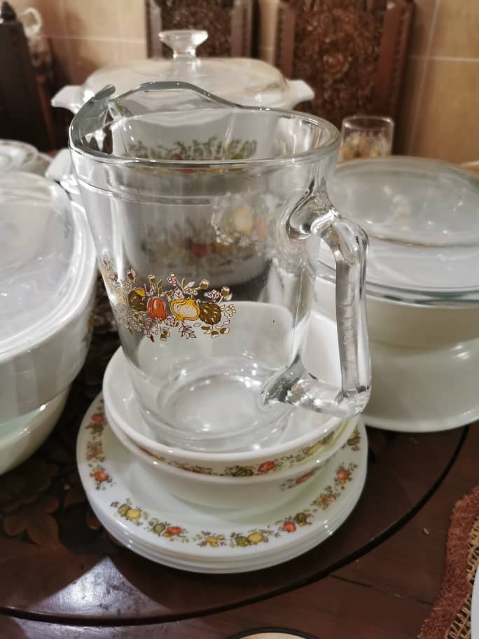 Vintage PYREX Corningware Spice Of Life Full Dinner Sets for