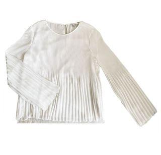 White Pleated Top Stradivarius