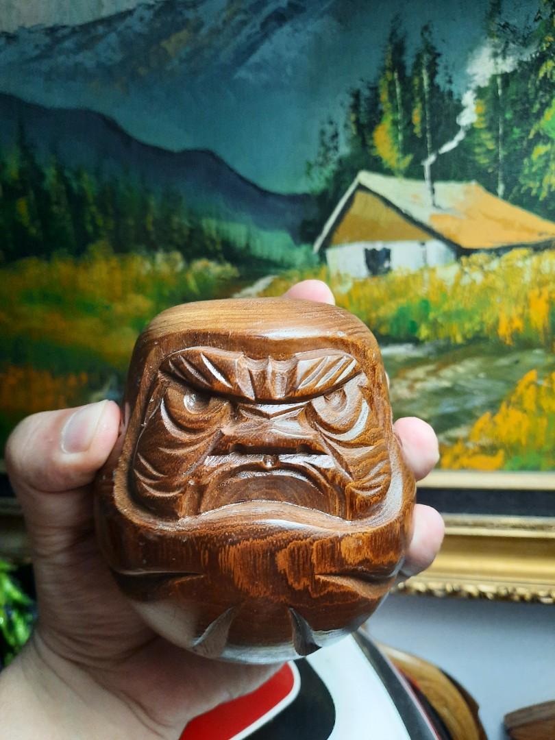 Wooden daruma doll Hobbies Toys Memorabilia Collectibles