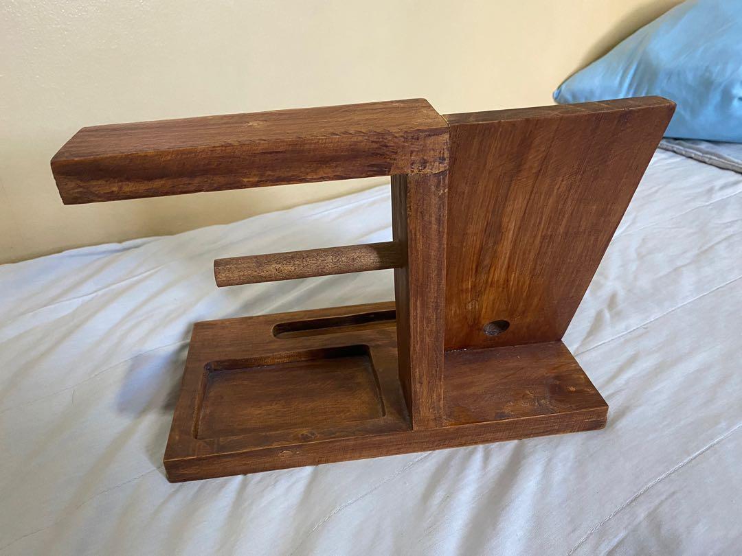 Wooden Desk Organizer DISCOUNTED (Category: Home Improvement Tools & Accessories) located in Quezon City. Submitted by pmc10 (Listing ID 1176871989, Image 3). Description: Solid good quality wood Can be used to hold and organize wallets, cards, accessories, phone (w/ hole for charger), etc GCash/BPI.