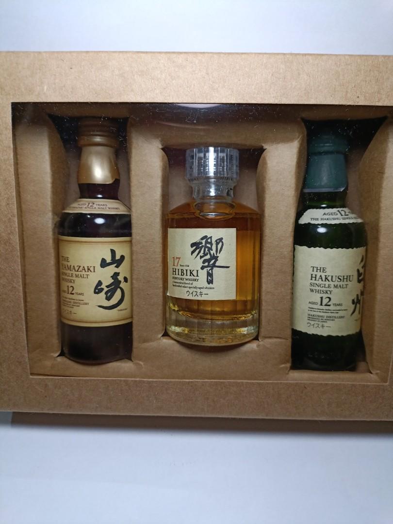 日本威士忌酒版山崎12,白州12,響17 50ml, 嘢食& 嘢飲, 酒精飲料- Carousell