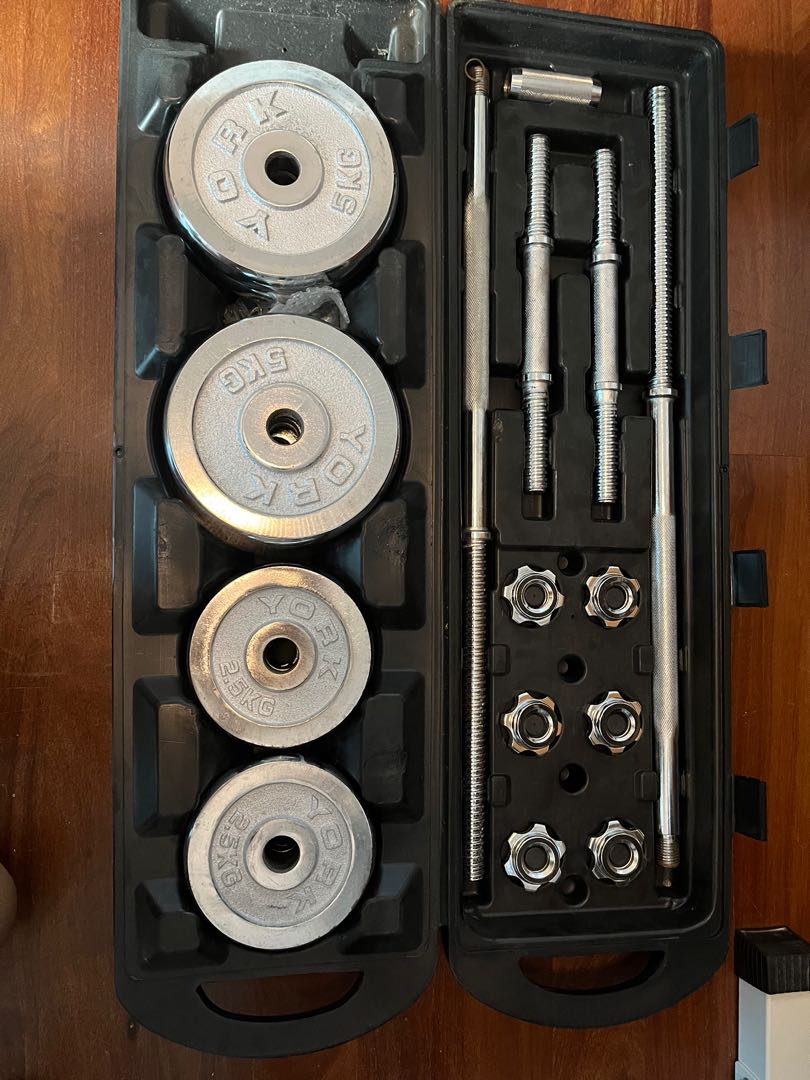 50kg barbell and dumbbell set, Sports Equipment, Exercise & Fitness