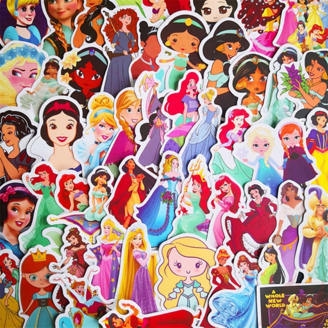 50Pcs/Set Beautiful Disney Princess Series 02 Cartoon Stickers, Hobbies &  Toys, Stationery & Craft, Other Stationery & Craft on Carousell