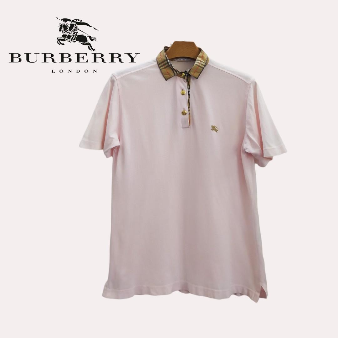 ? Authentic BURBERRY London Vintage Check Trim Polo T-Shirt. Size M, Men's  Fashion, Tops & Sets, Tshirts & Polo Shirts on Carousell