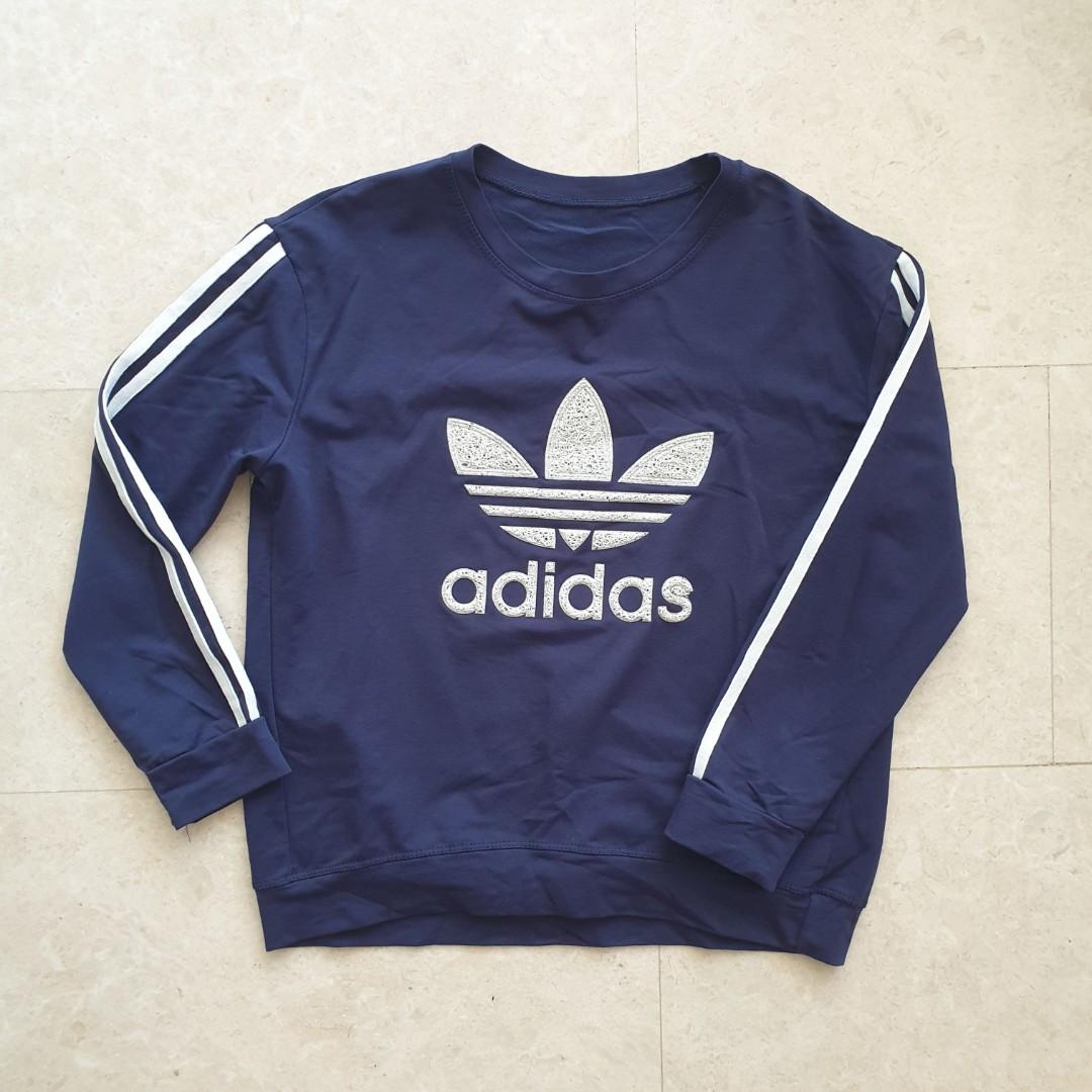 Mens blue adidas sweatshirt shop