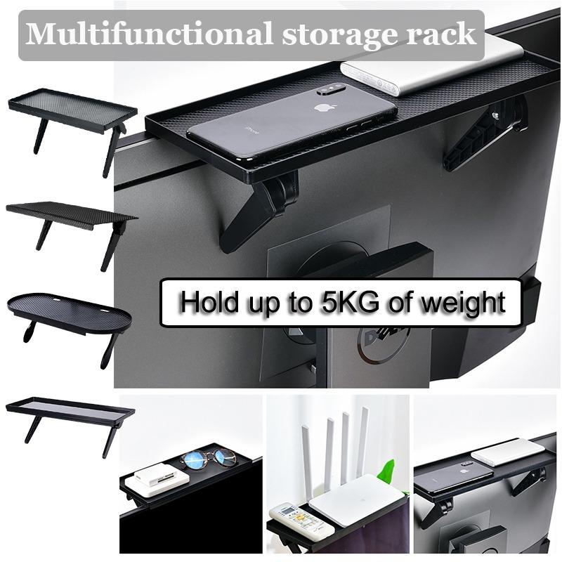 Adjustable TV top Shelf Storage monitor Shelf Box Wallmounted TV Rack