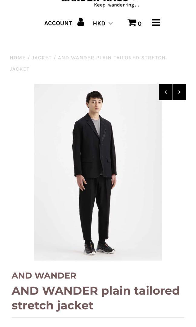 and wander plain tailored stretch jacket, 男裝, 上身及套裝, 套裝