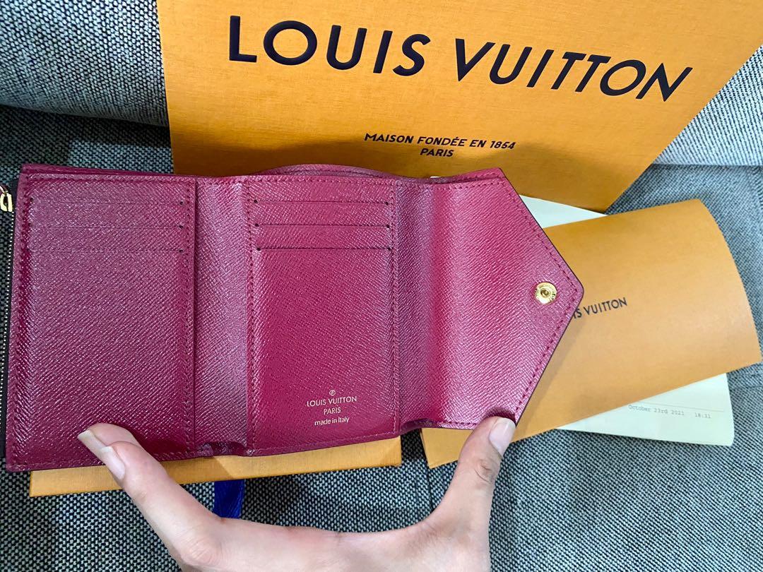 Authenticated Used Wallet Portefeuille Victorine Brown Pink Rose Ballerine  Monogram M62360 Trifold NZ3119 LOUIS VUITTON Ladies 