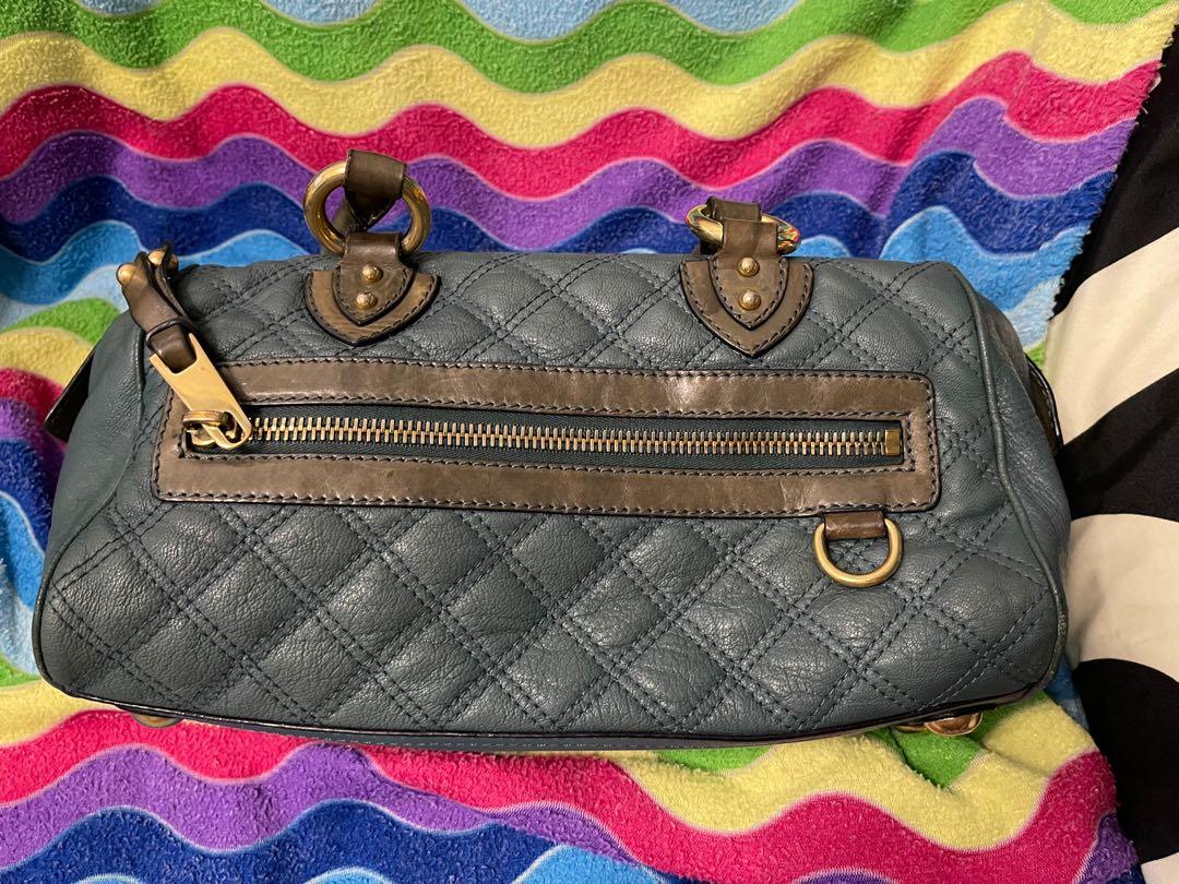 Authentic Marc Jacobs small quilted teal bag (excellent used quality) (Category: Luxury Bags & Wallets) located in Manila. Submitted by minette.vinzon (Listing ID 1177191807, Image 1). Description: Selling my excelled used authentic MARC JACOBS Italy Speedy Quilted Teal Leather Satchel Handbag Made In Italy Gold hardware No corner rubs Excellent used quality RFS declutter, new bags arriving.