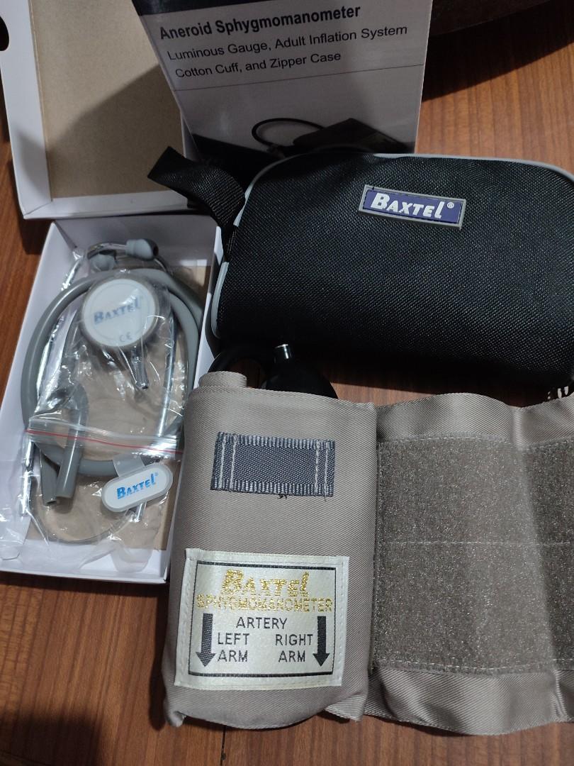 Baxtel BP App with Stethoscope (Manual BP set) (Category: Health Monitors & Weighing Scales) located in Quezon City. Submitted by pjfalogme21 (Listing ID 1177044976, Image 2). Description: ✓Durable adult inflation system cutton cuff ✓ Handy zipper case ✓ Luminous guage ( Calibrated) with baxtel keychain ✓Genuine brass gauge mechanism to ensure accurate blood pressure reading ✓ Long lasting,thicker rubber bladder ✓ Double-head stethoscope with rai