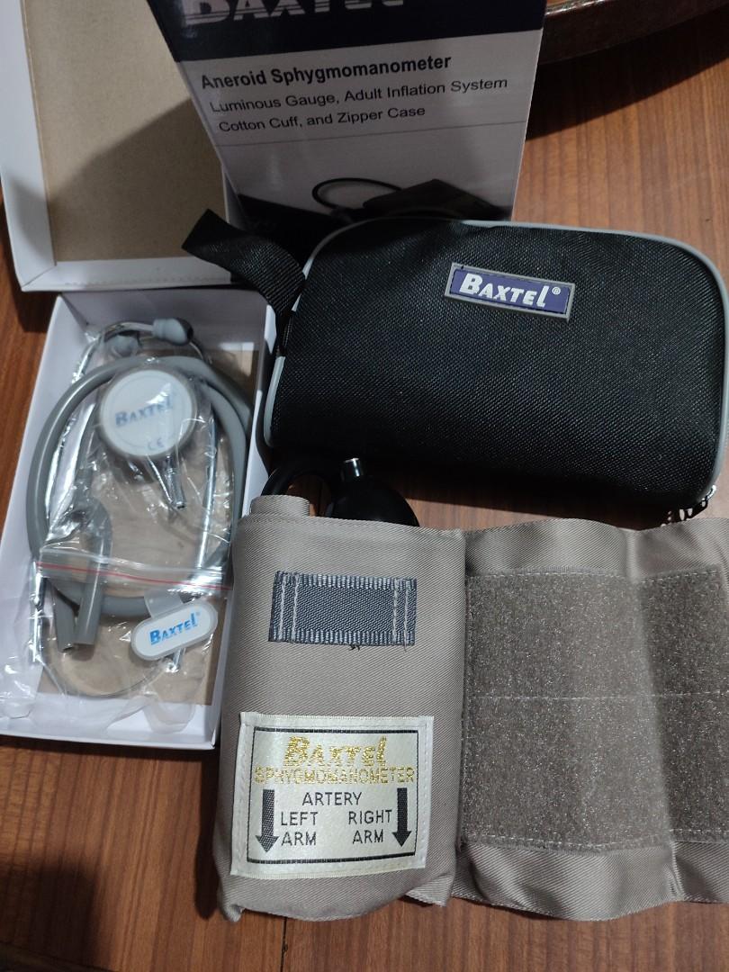 Baxtel BP App with Stethoscope (Manual BP set) (Category: Health Monitors & Weighing Scales) located in Quezon City. Submitted by pjfalogme21 (Listing ID 1177044976, Image 3). Description: ✓Durable adult inflation system cutton cuff ✓ Handy zipper case ✓ Luminous guage ( Calibrated) with baxtel keychain ✓Genuine brass gauge mechanism to ensure accurate blood pressure reading ✓ Long lasting,thicker rubber bladder ✓ Double-head stethoscope with rai