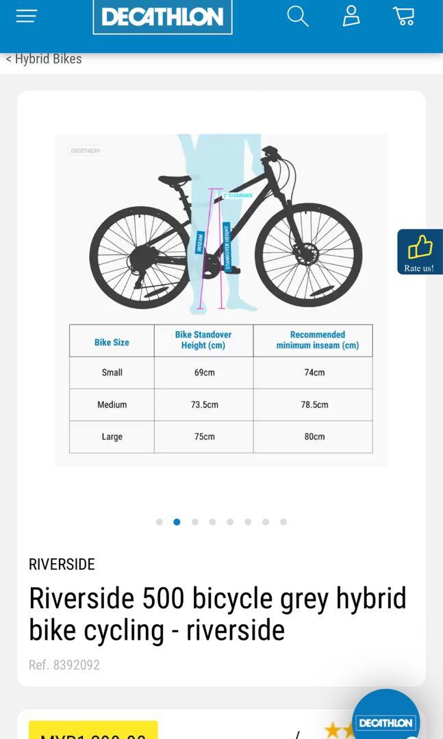 Decathlon bicycle size chart sales