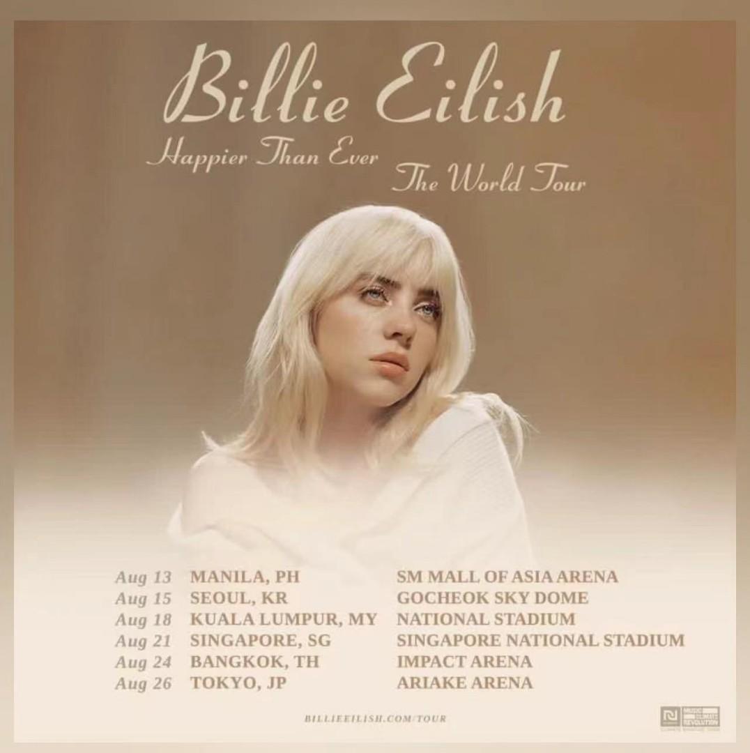 billie eilish ticket, Tickets & Vouchers, Event Tickets on Carousell