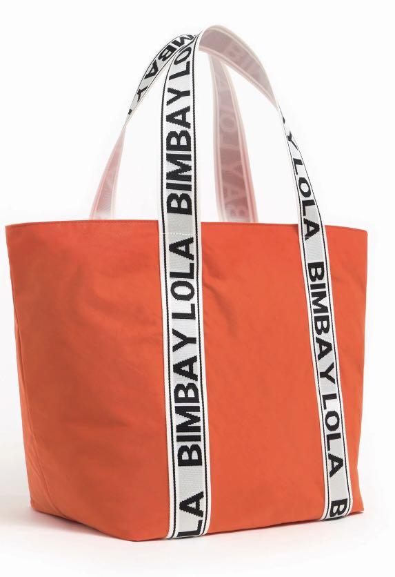 Bimba Y Lola XL Black Nylon Shopper Bag