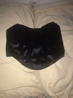Black corset tube top