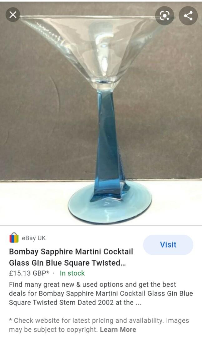 Bombay Square Martini Glasses