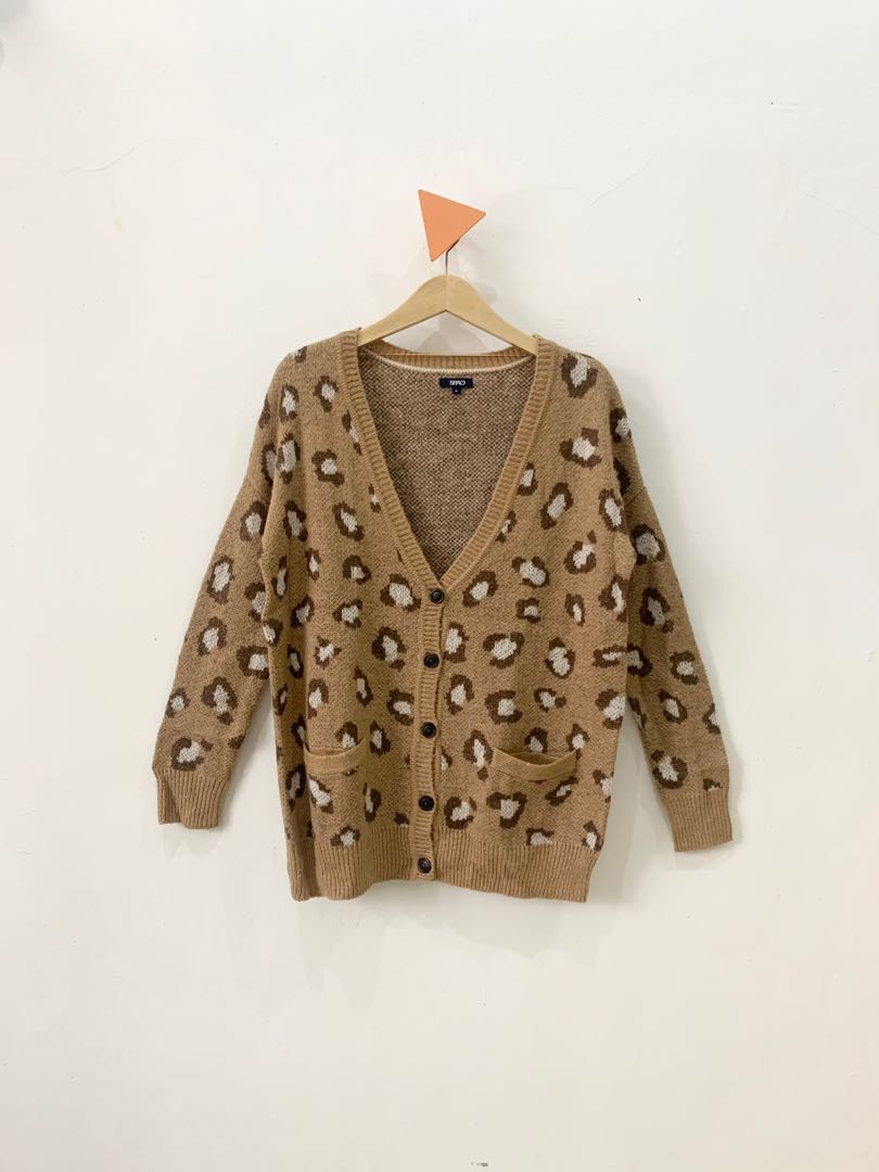 moth leopard cardigan