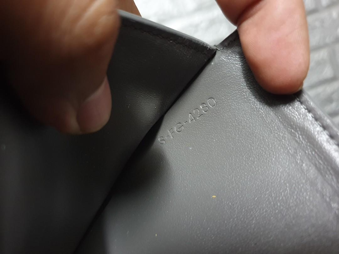 Shop CELINE Strap Calfskin Plain Leather Folding Wallet Small Wallet Logo  by ma&Rich
