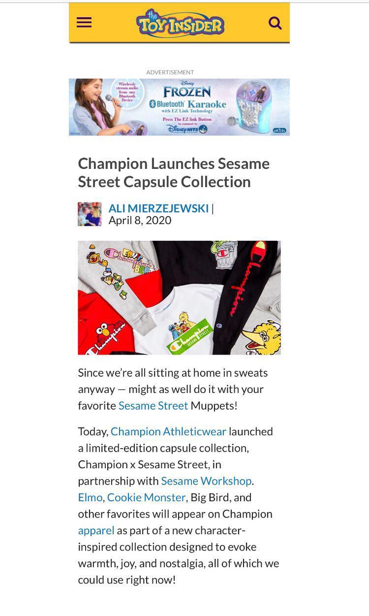 Champion Athleticwear launches X Sesame Street collection