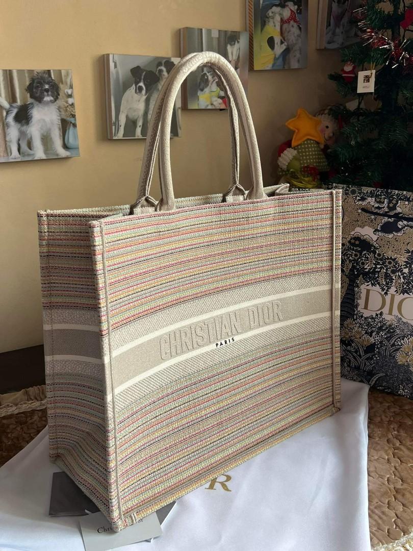 Dior book hotsell tote stripe
