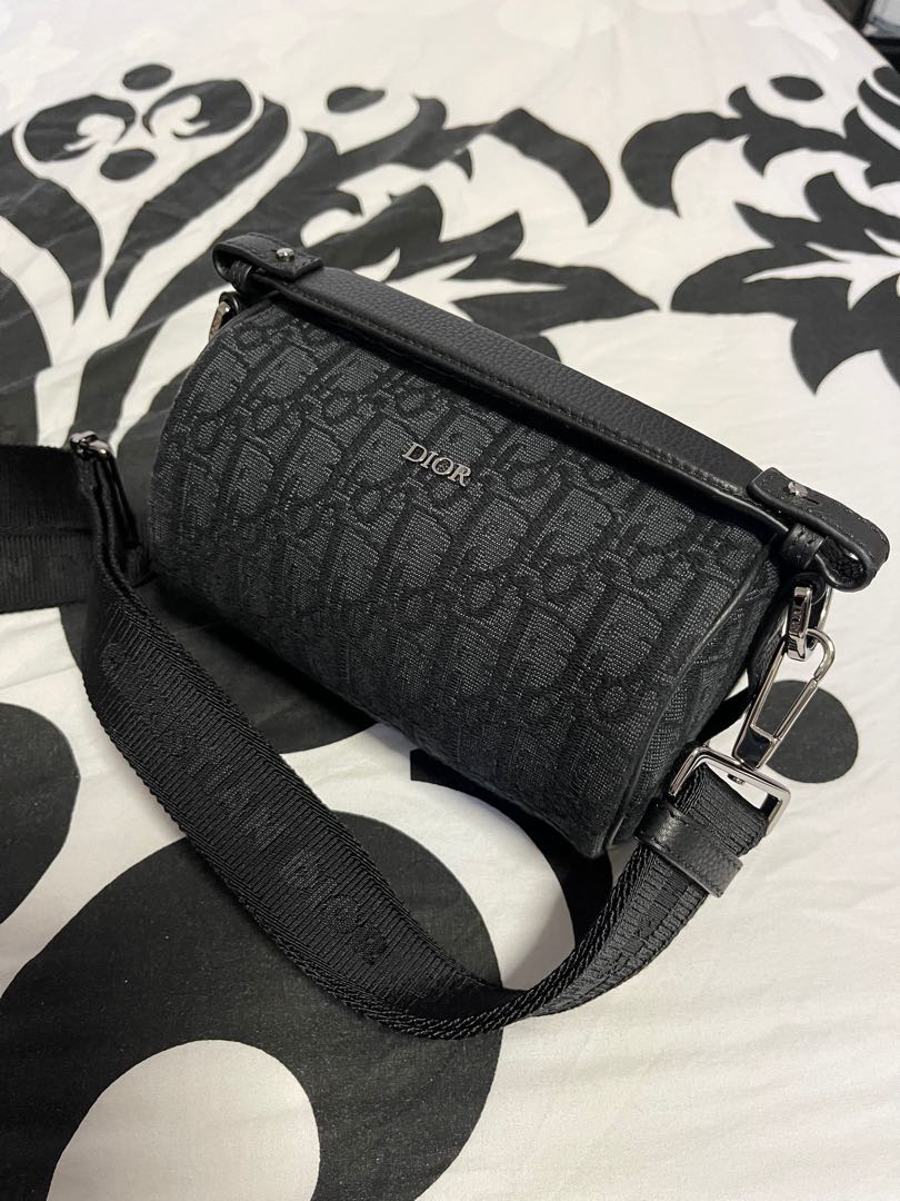 Dior mini roller messenger bag (Black), Men's Fashion, Bags, Sling Bags ...