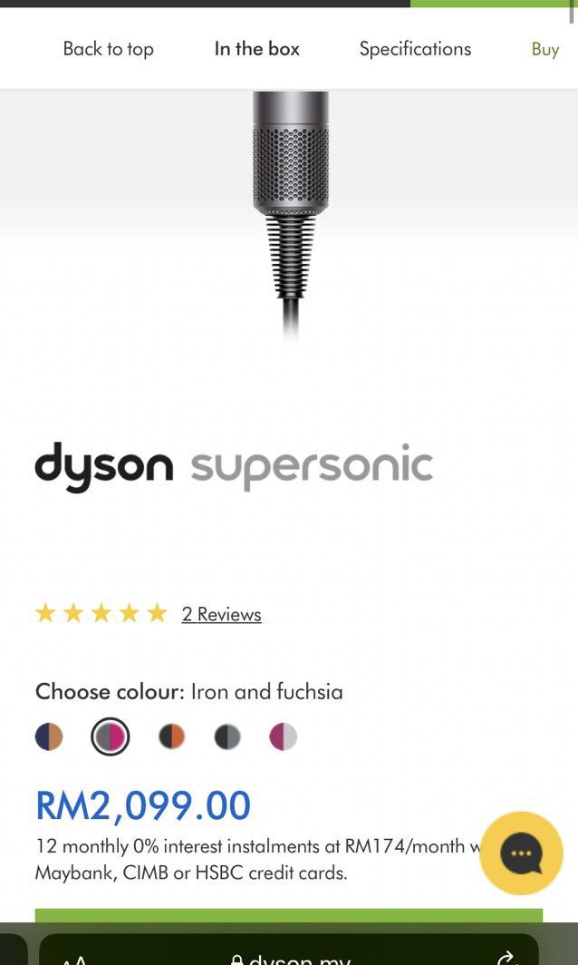 Dyson Supersonic Hair Dryer HD08 from Harvey Norman with flyaway